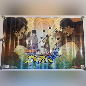 36”x22” RARE NARUTO SHIPPUDEN ULTIMATE NINJA STORM 4 Game Promo Poster NINTENDO